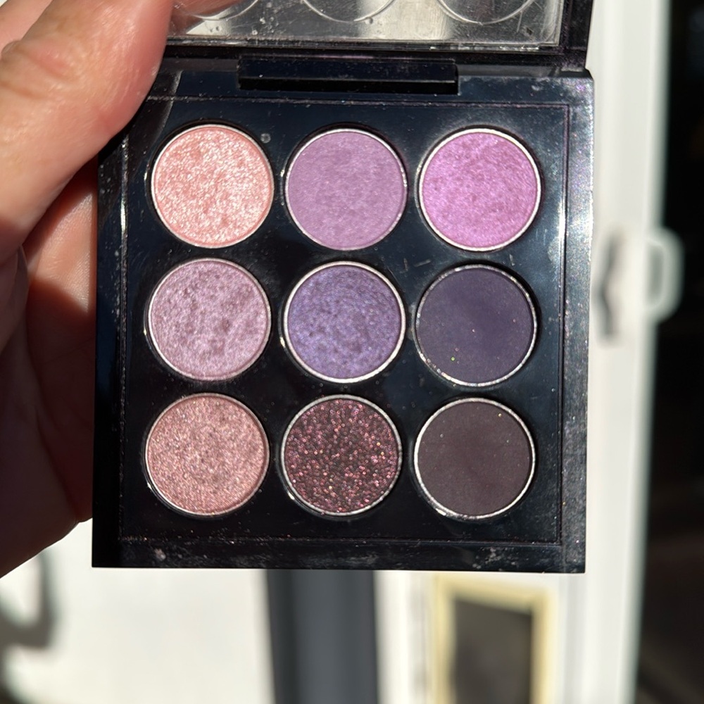 Mac eyeshadow palette purple times nine used as shown